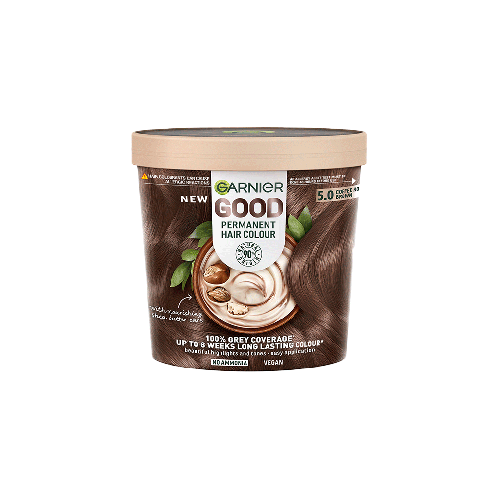 Garnier GOOD Permanent Hair Dye (Shade: 5.0 Coffee Roast Brown)